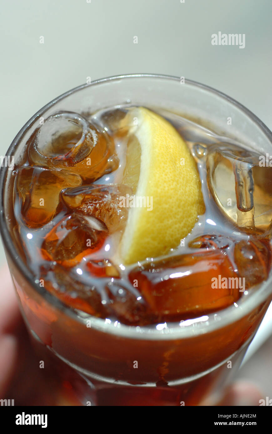 Lemon flavored Ice Tea Stock Photo