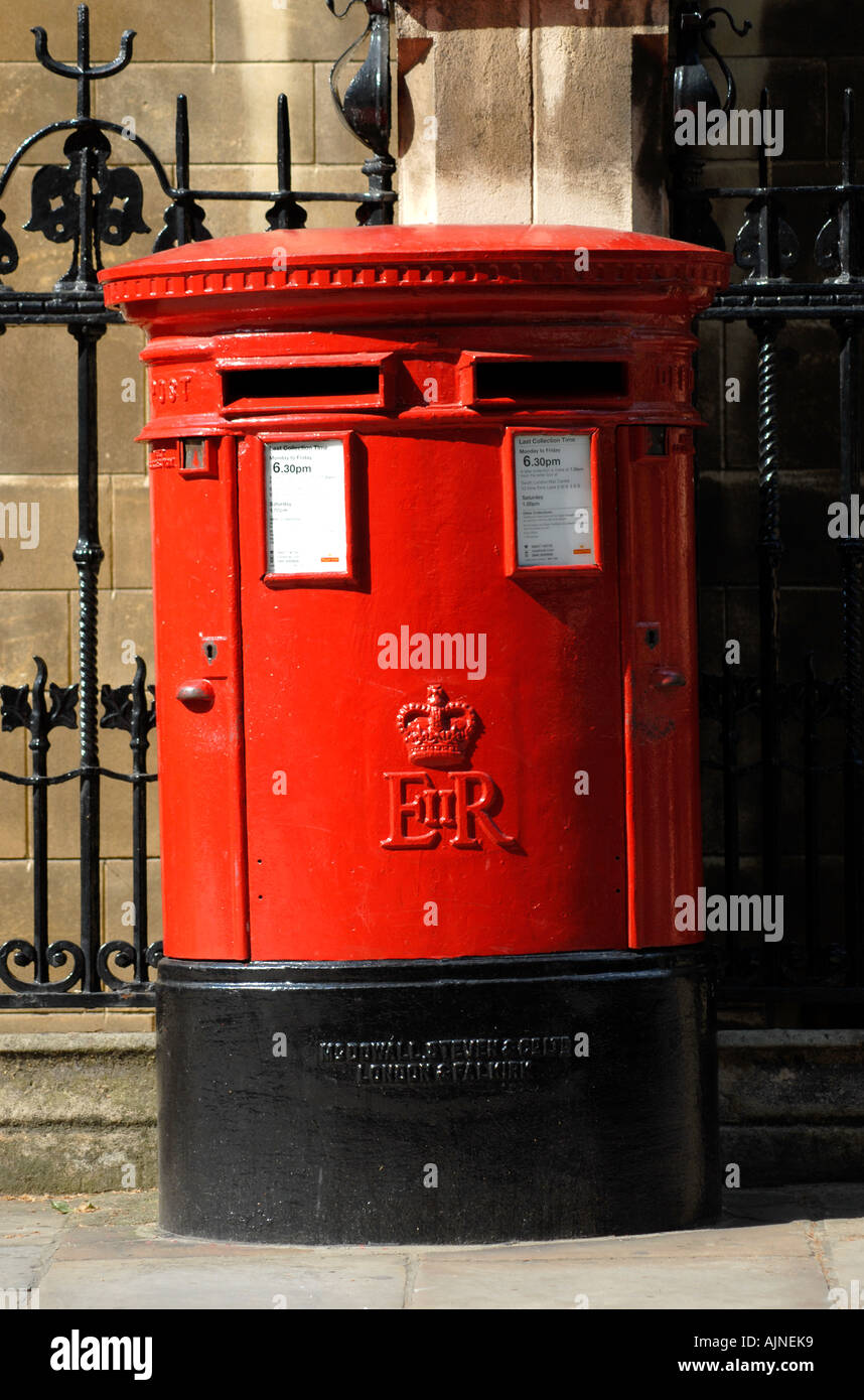 British red pillar box London Stock Photo Alamy