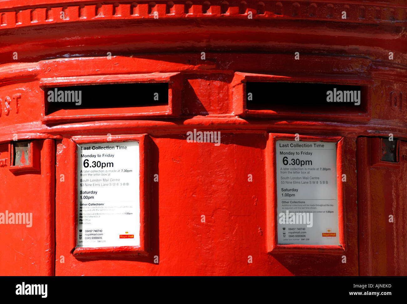British red pillar box London Stock Photo Alamy