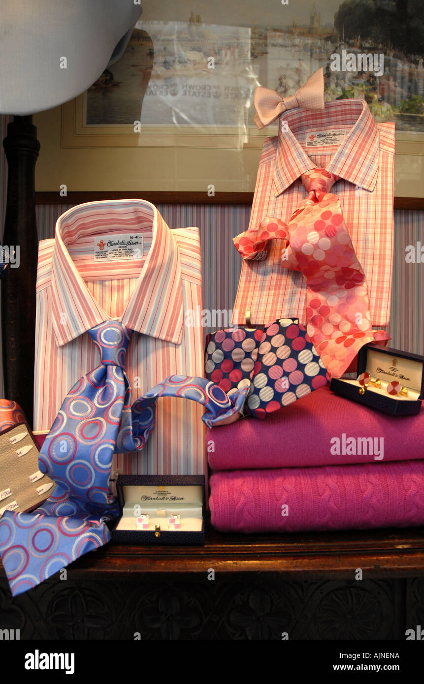 Shirts in Turnbull Asser window Jermyn Street London Stock Photo Alamy