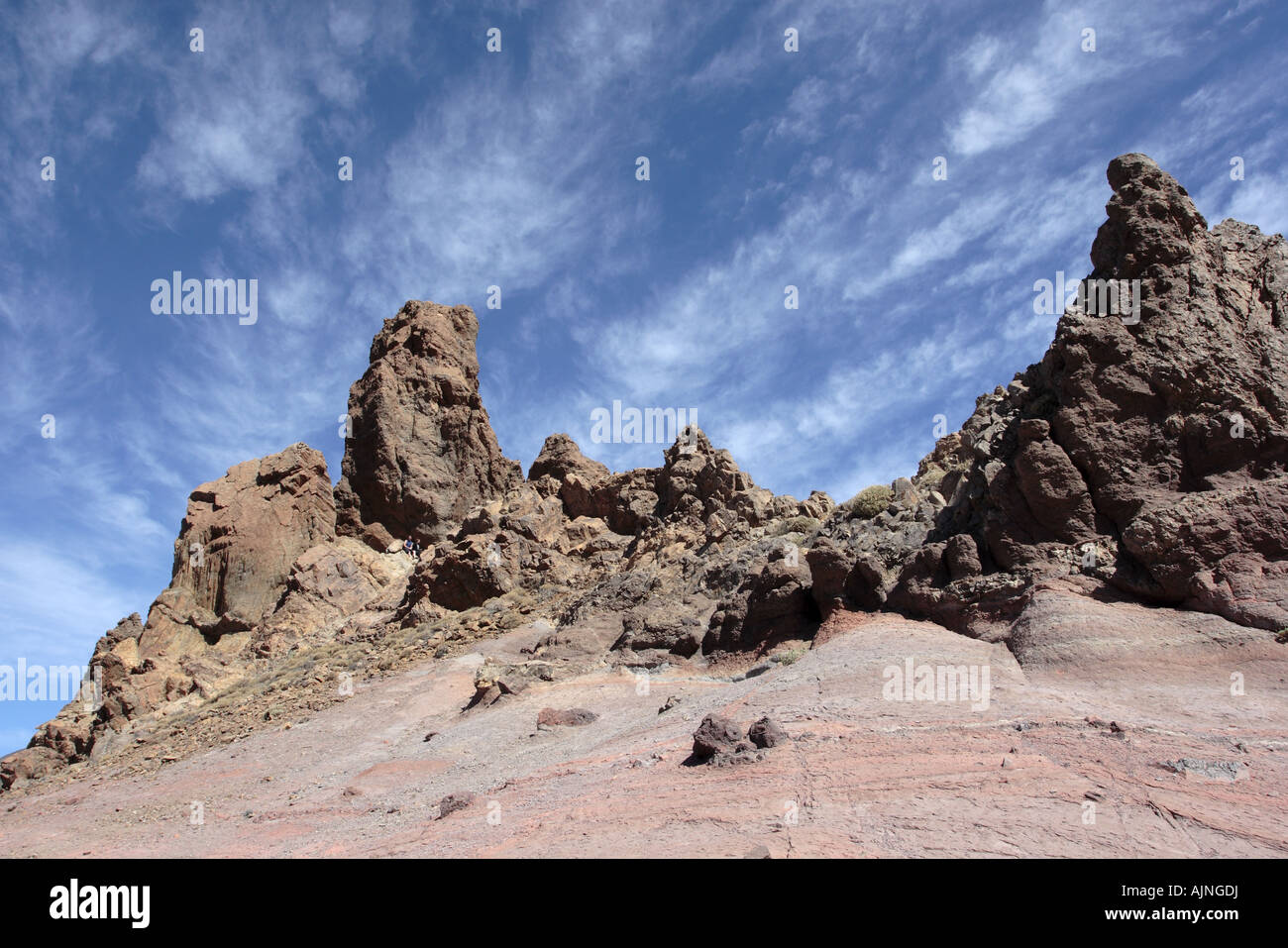 Rock formation in the National Park of Las Canadas del Teide on ...