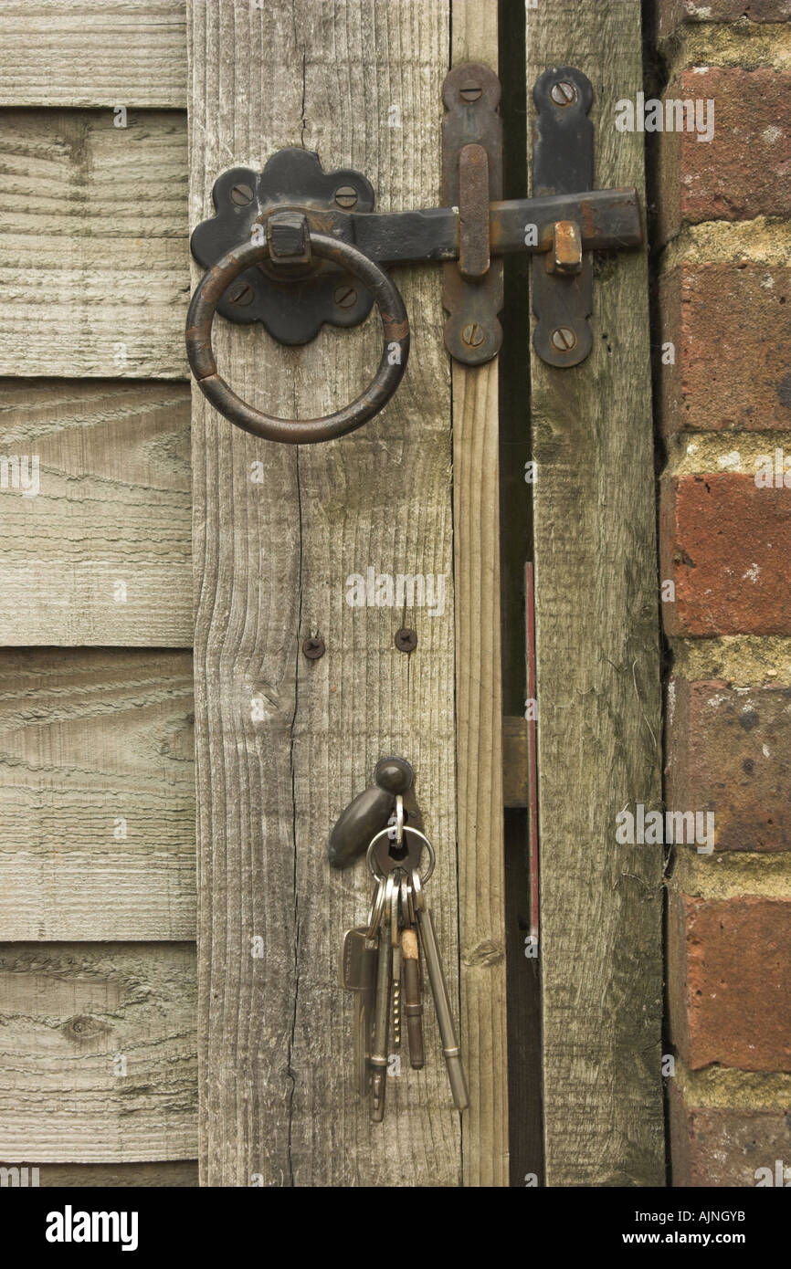 Lock Garden Gate Latch Stock Photos & Lock Garden Gate Latch Stock