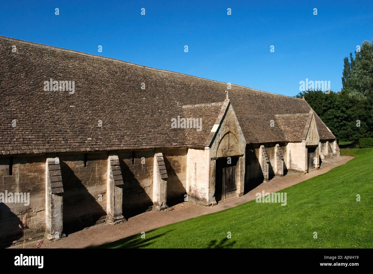 The 14th Century Tithe Barn at Barton Farm Park in Bradford on Avon
