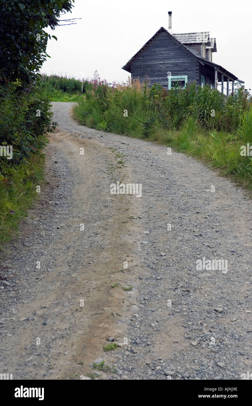 House on a hill in the historic village of Ninilchik in the Kenai