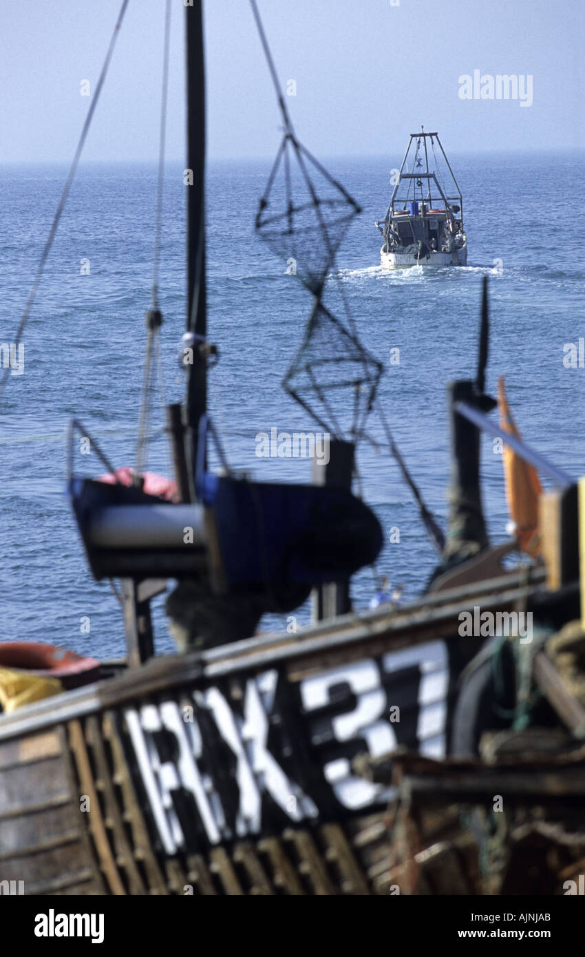 Fishing boats at an MSC certified sustainable mackerel fishery Hastings