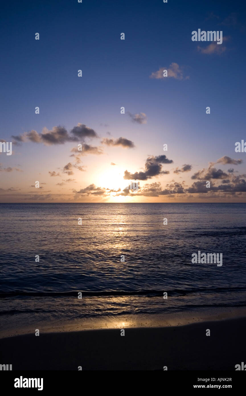 Bajan sunset Caribbean Island of Barbados Stock Photo - Alamy