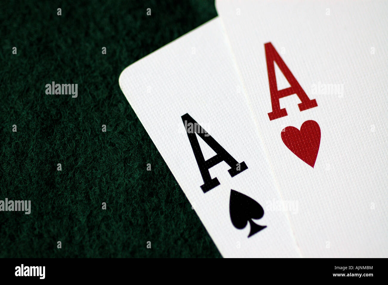 Pair of aces / playing cards Stock Photo Alamy