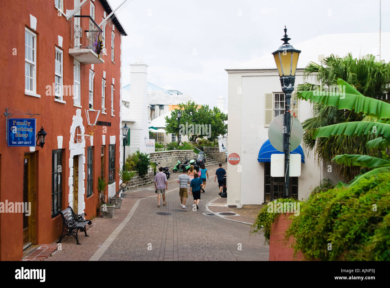 Quaint streets of St Parish Bermuda Stock Photo Alamy