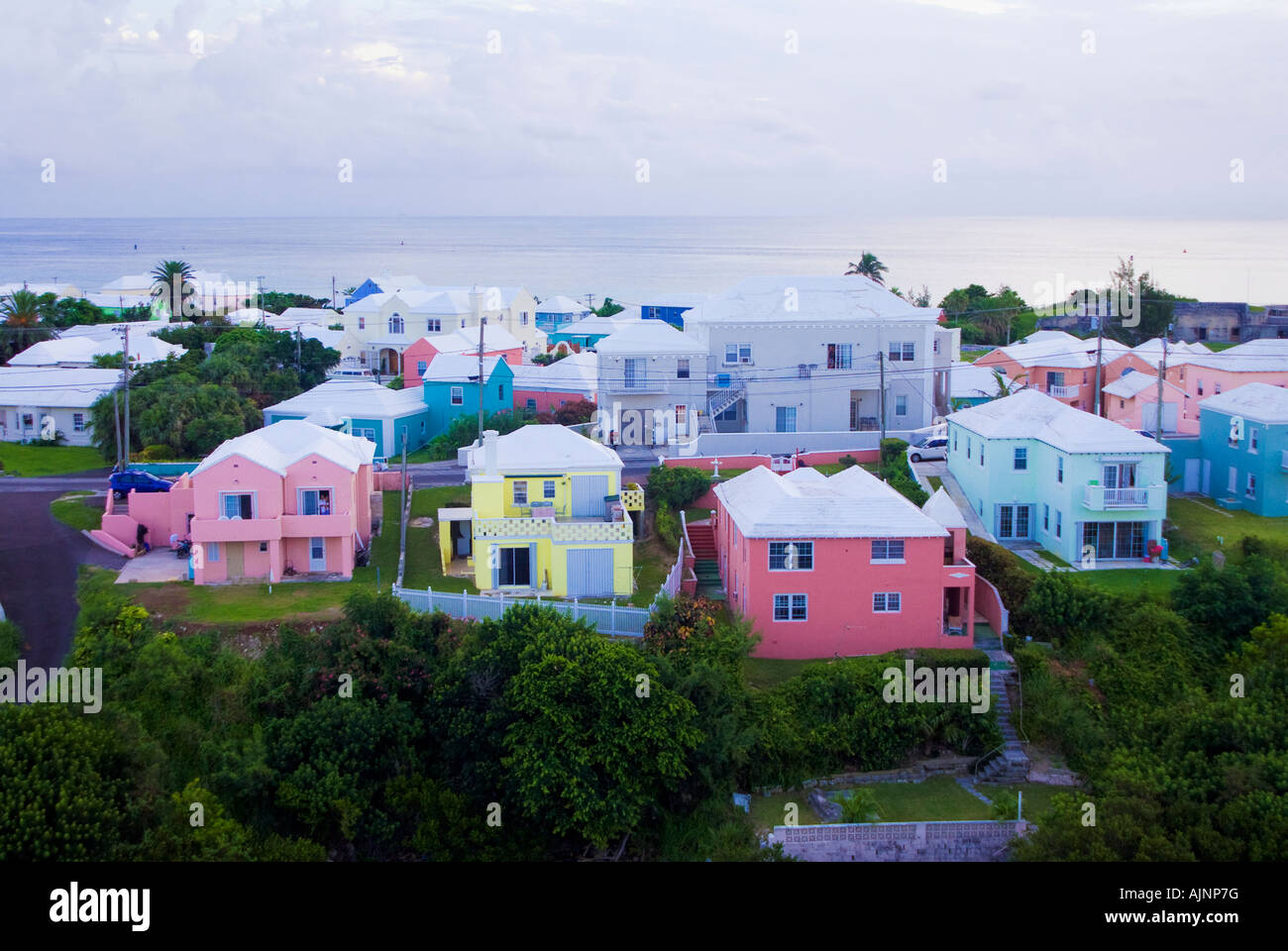 Houses in St Parish, Bermuda Stock Photo Alamy