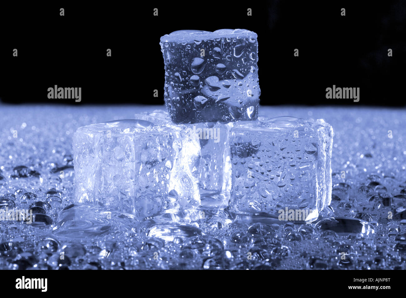 Wet Ice Cubes Stock Photo Alamy
