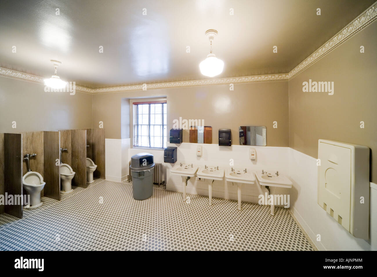 Washington DC Vintage men's lavatory in the Corcoran Gallery of Art Stock Photo