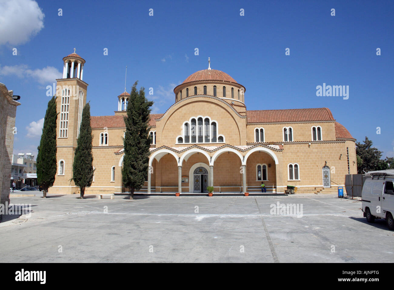 Traditional Cypriot church, Larnaca, Cyprus. Stock Photo