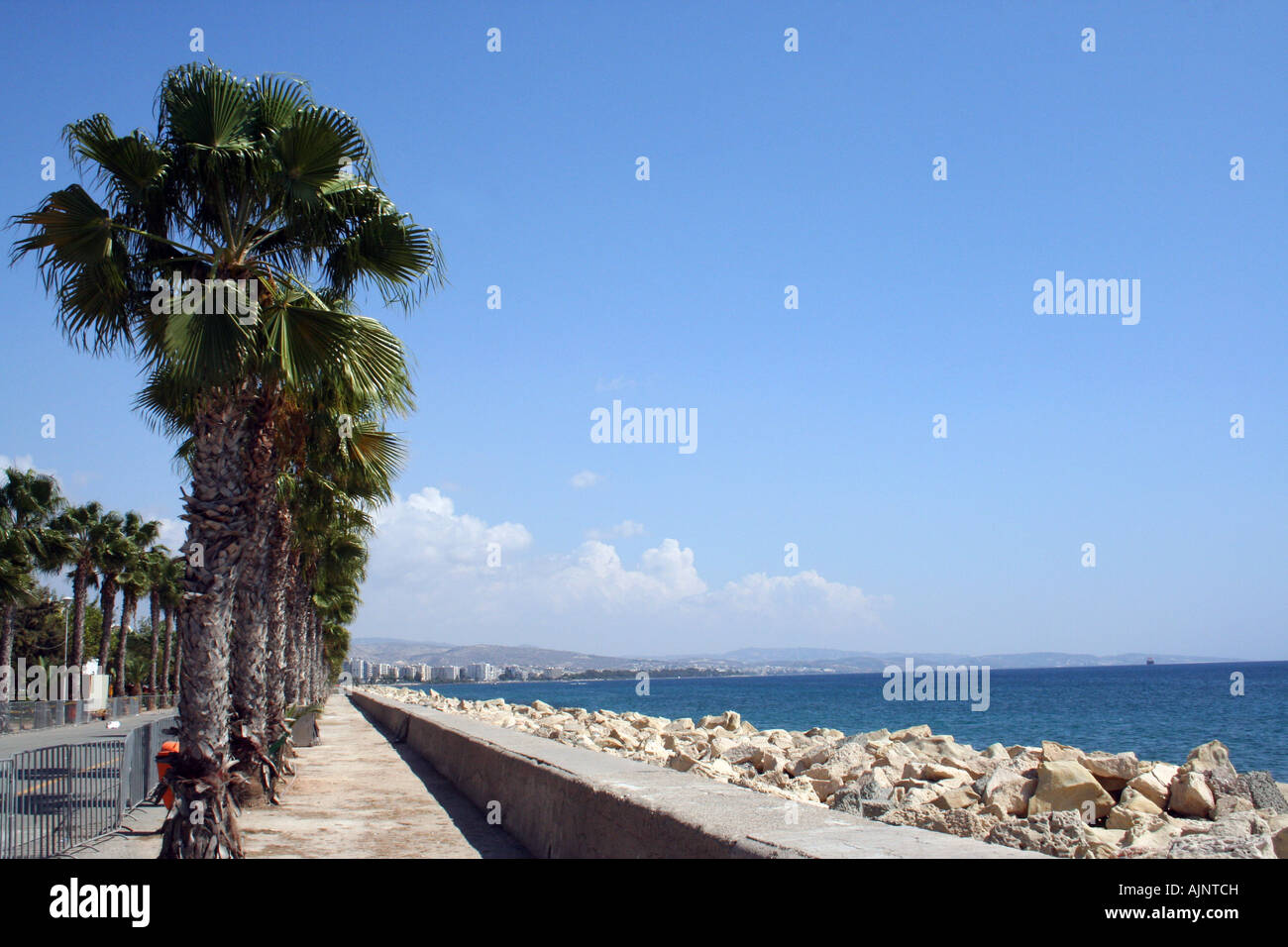 Ayia Napa beach promenade on island of Cyprus Stock Photo