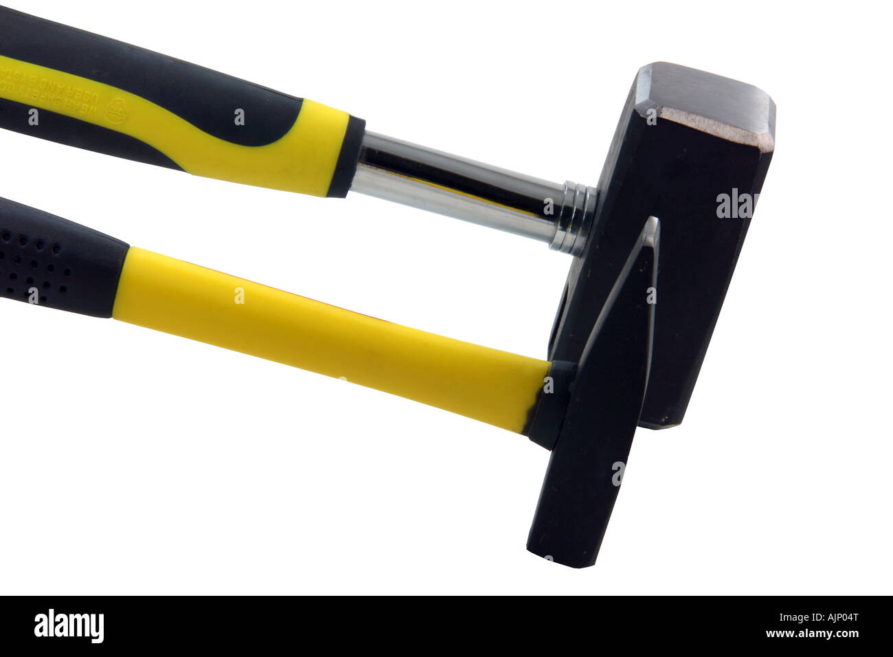 construction concepts two hammers big and small in white background