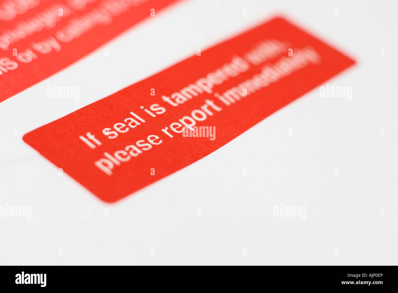 Tamper seal hires stock photography and images Alamy