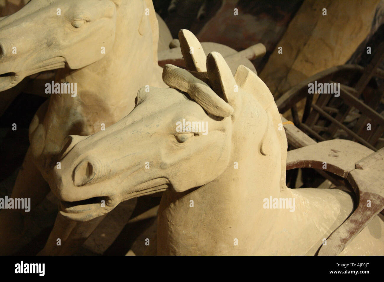 replica of terracota army horse Stock Photo