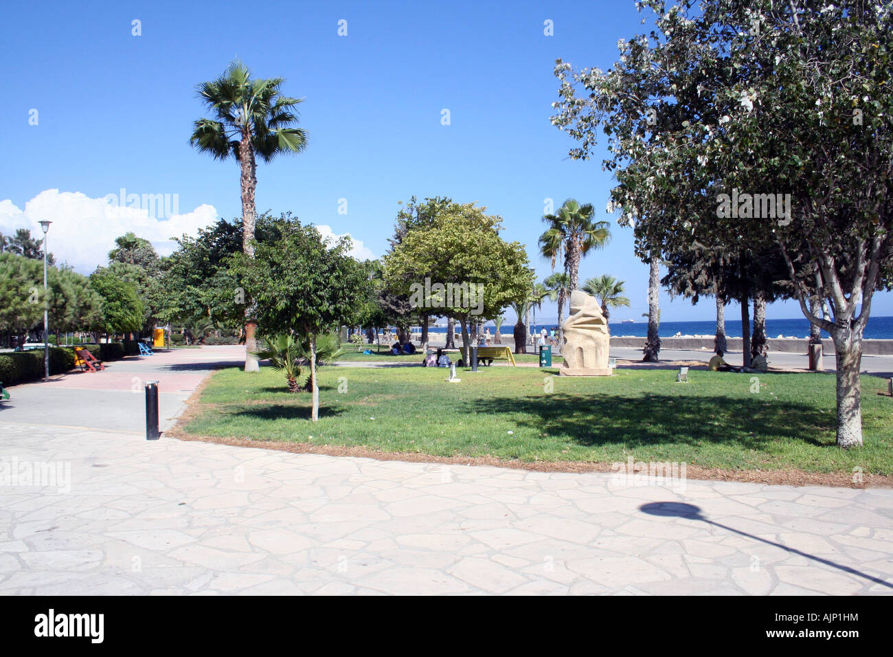 Ayia Napa Street beach promenade on island of Cyprus Stock Photo