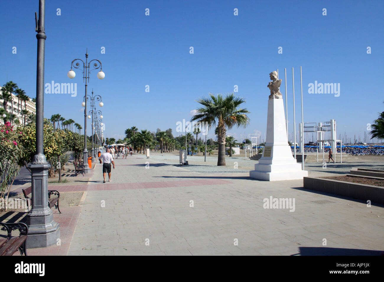 Ayia Napa promenade on island of Cyprus Stock Photo