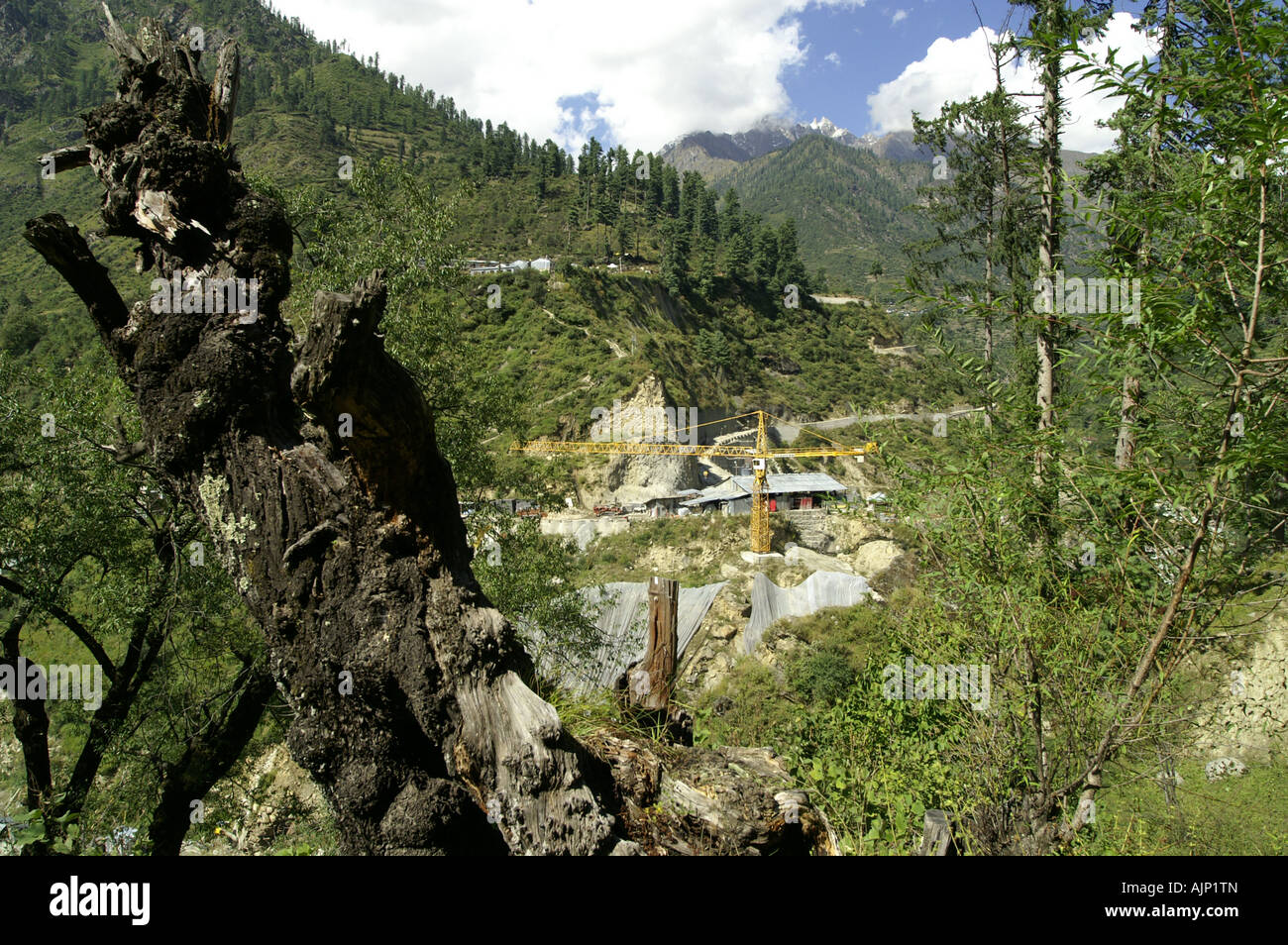 Barshani Barsheni hydro electric dam construction site in Parvati Valley ...