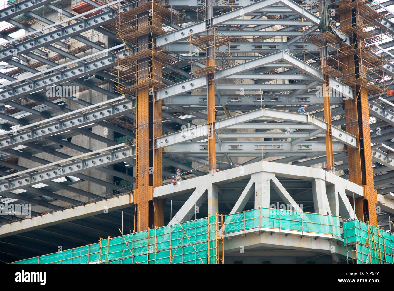 Construction of the new International Finance Centre skyscraper in Lujiazui, Shanghai Stock Photo