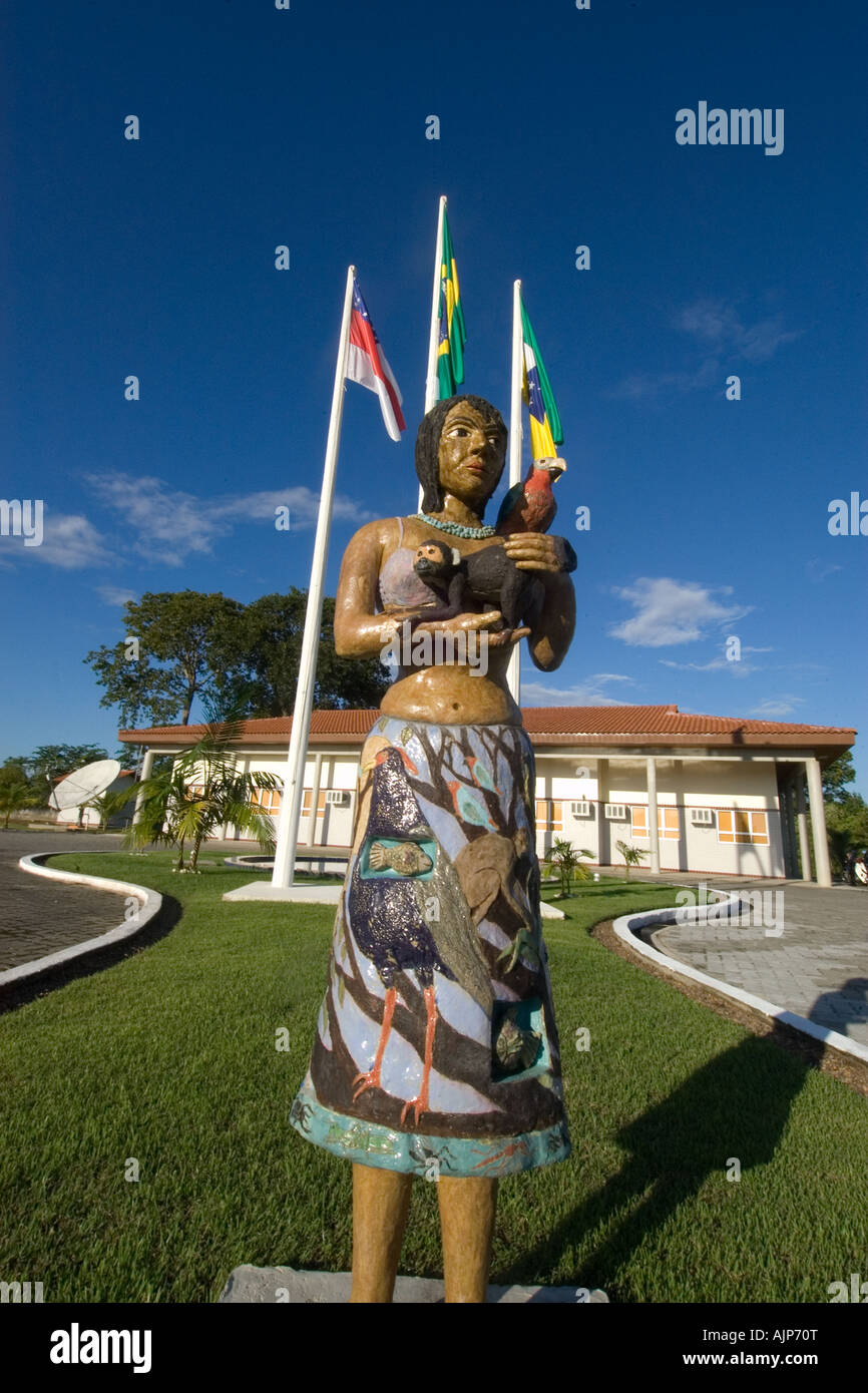 Statue Tefe Amazonas Brazil Stock Photo Alamy