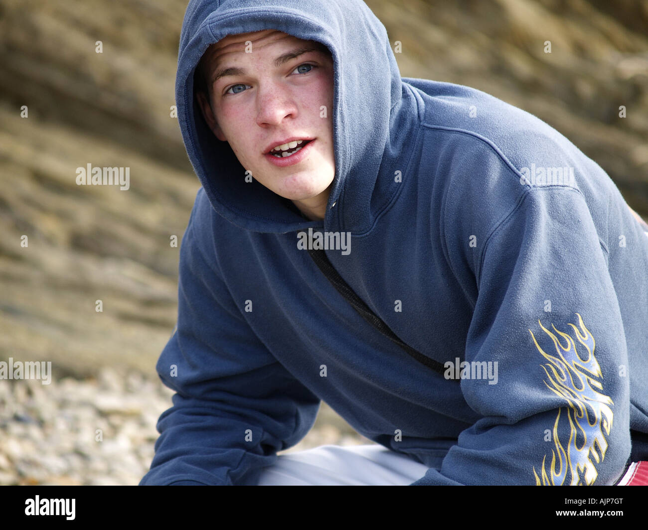 Boy in hoodie hi-res stock photography and images - Alamy