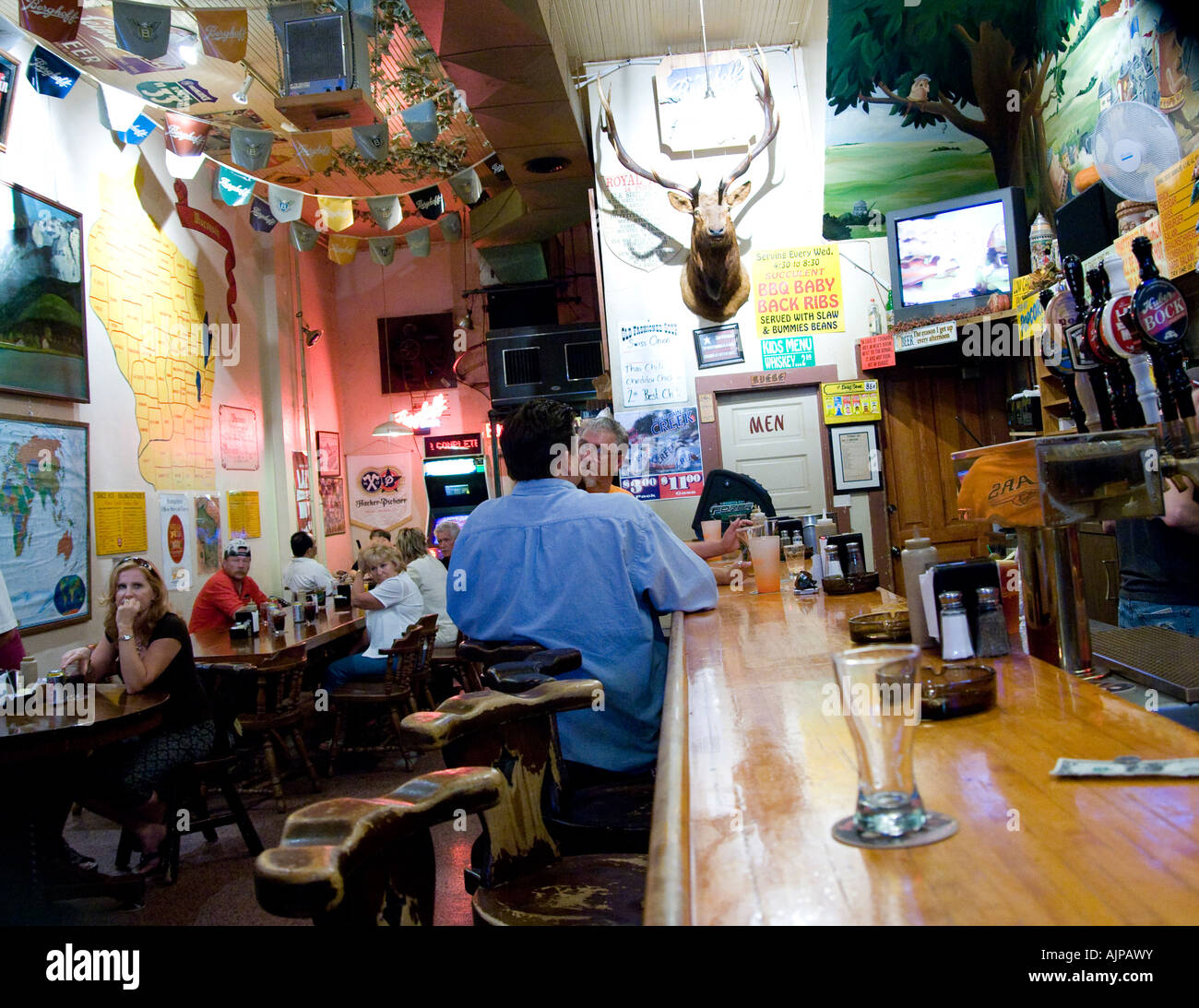 Baumgartner's Cheese Store and Tavern Monroe, Wisconsin lunch counter
