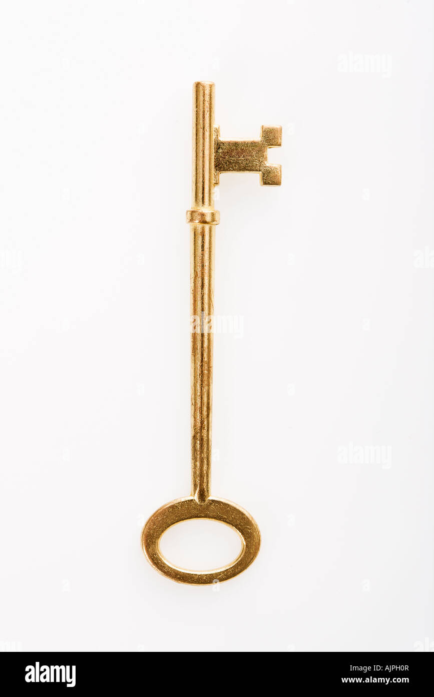 Brass skeleton key Stock Photo Alamy