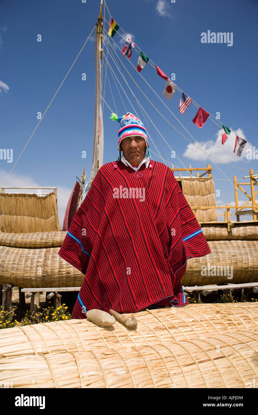 Demetrio Limachi, who built most of the reed boats used by Thor ...