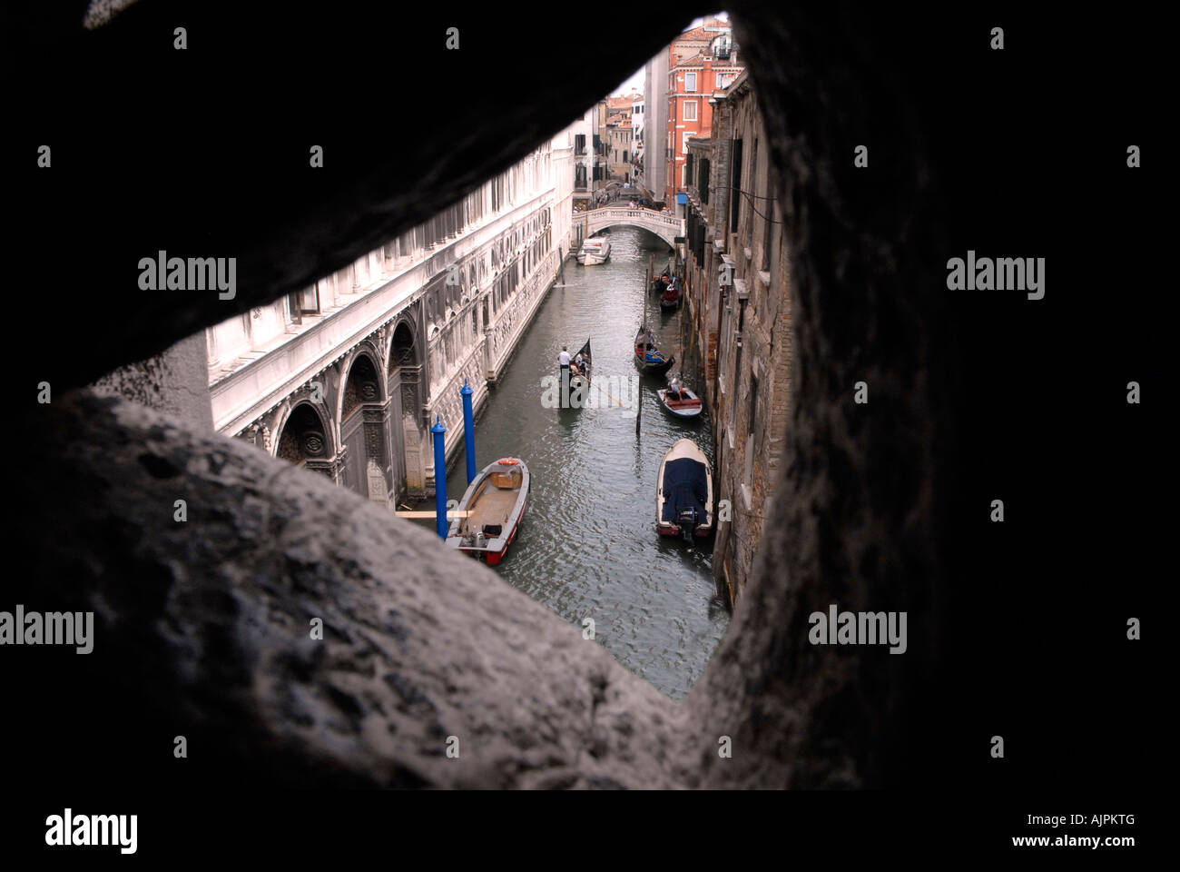 View from Bridge of Sighs Venice Italy Stock Photo