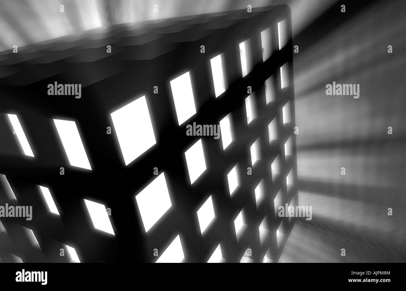Black and white computer generated abstract design Stock Photo Alamy
