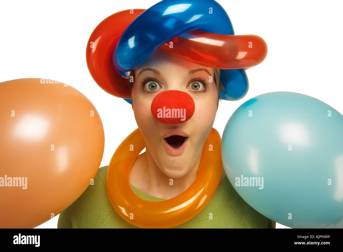 A clown with balloons Stock Photo Alamy
