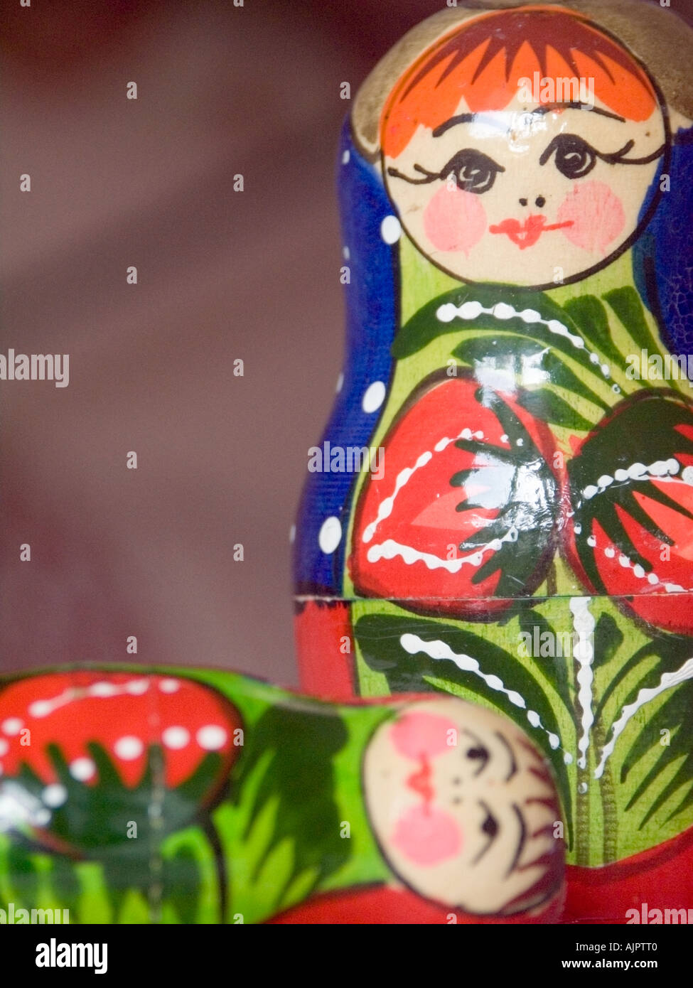 russian matrioska matrioshka dolly close up Stock Photo