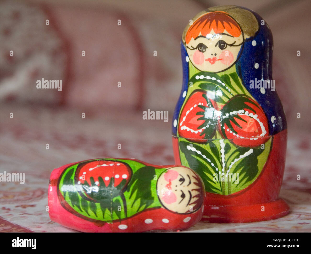 russian matrioska matrioshka dolly close up Stock Photo