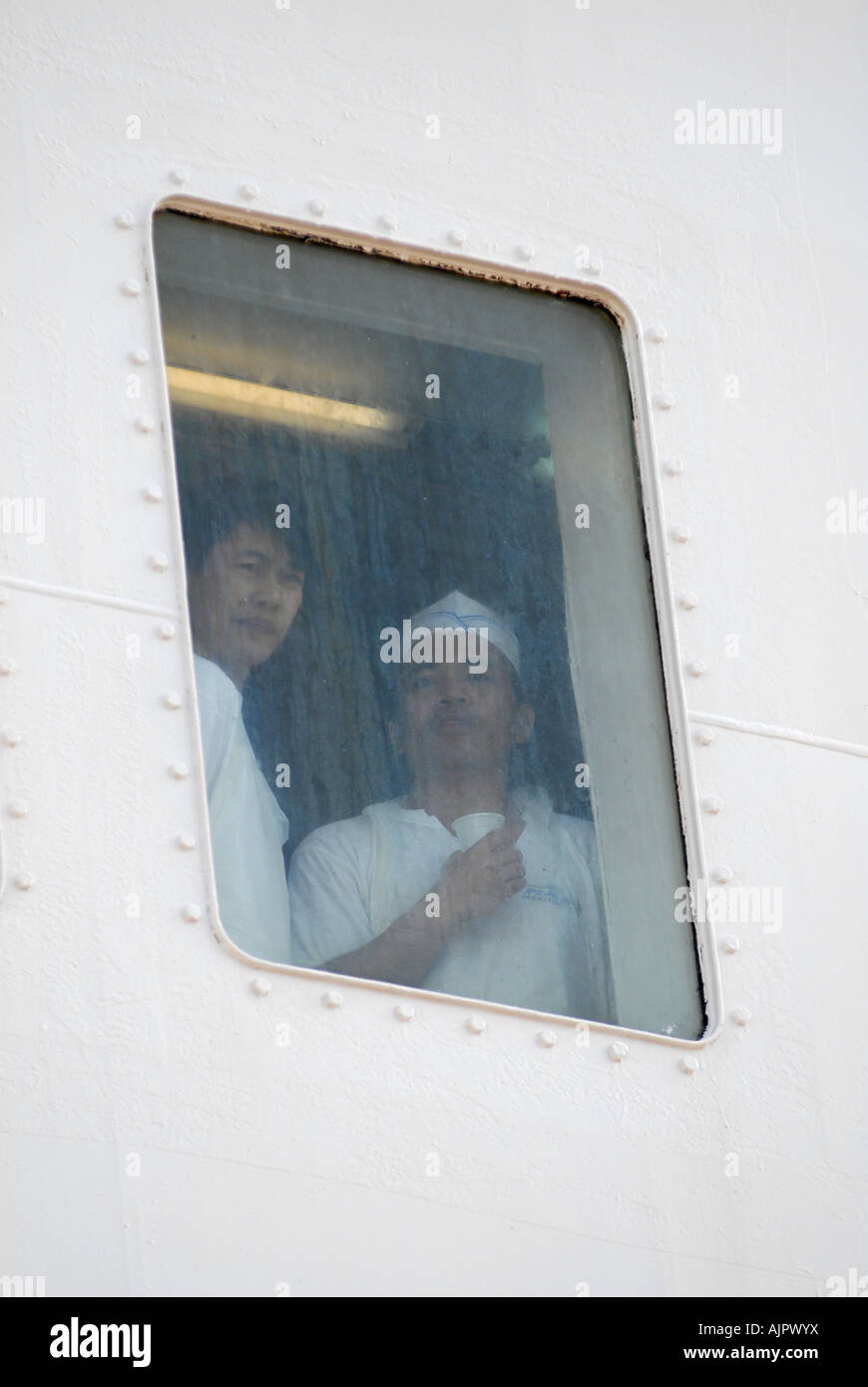 Philippino cruise ship workers Stock Photo - Alamy