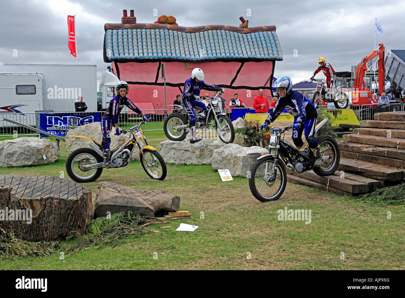 0025 Trials motorbikes Kent Show Detling Kent England Stock Photo Alamy