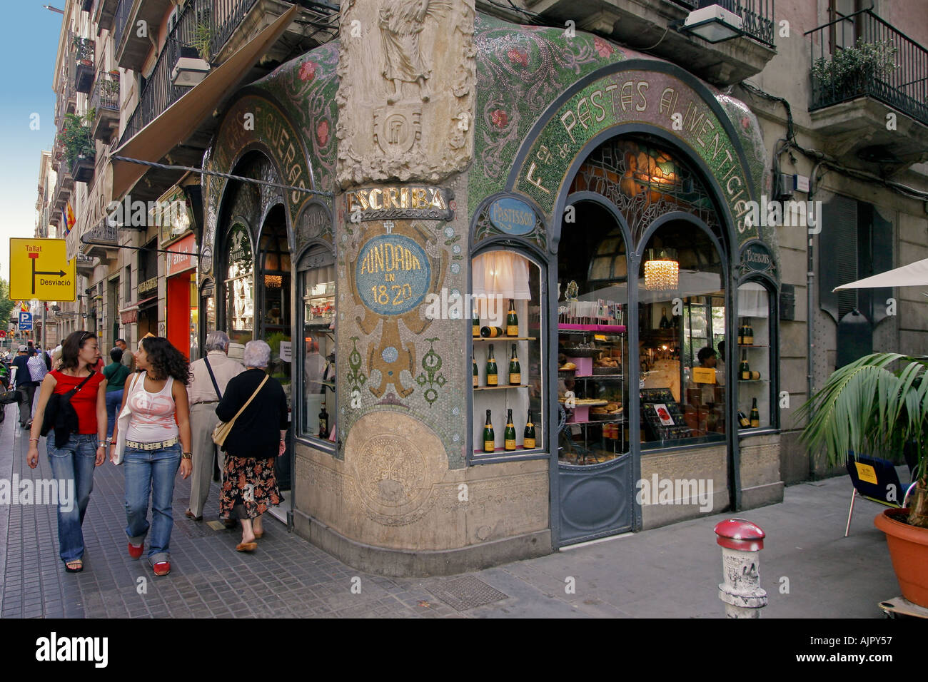 spain Barcelona patisserie at the ramblas Stock Photo