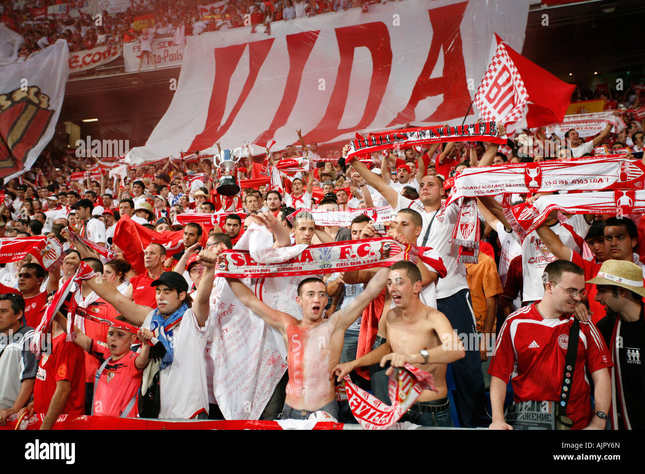 Sevilla Fc Fans Stock Photo Alamy