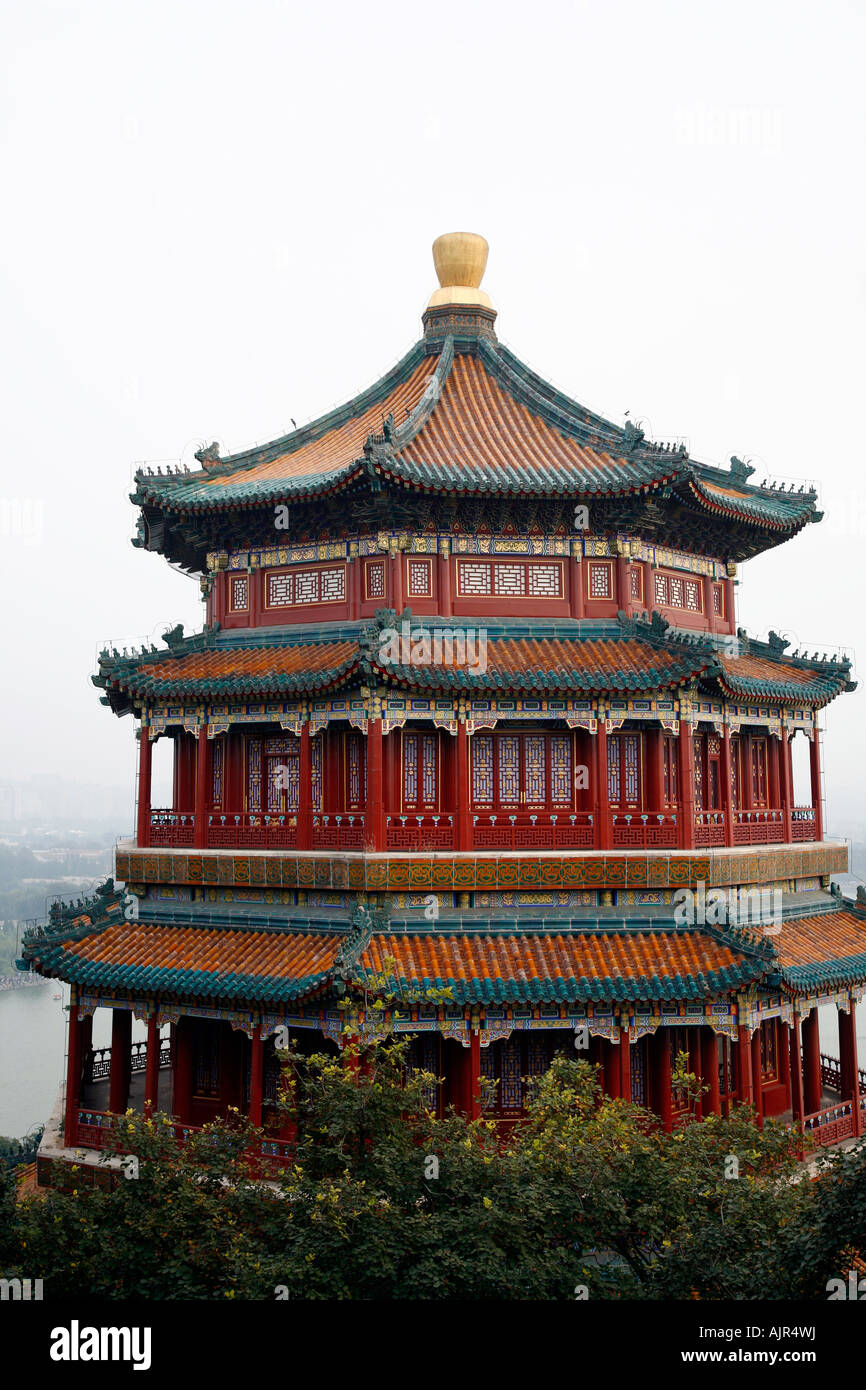 Buddhist Fragrance Pavilion Summer Palace Beijing China Stock Photo