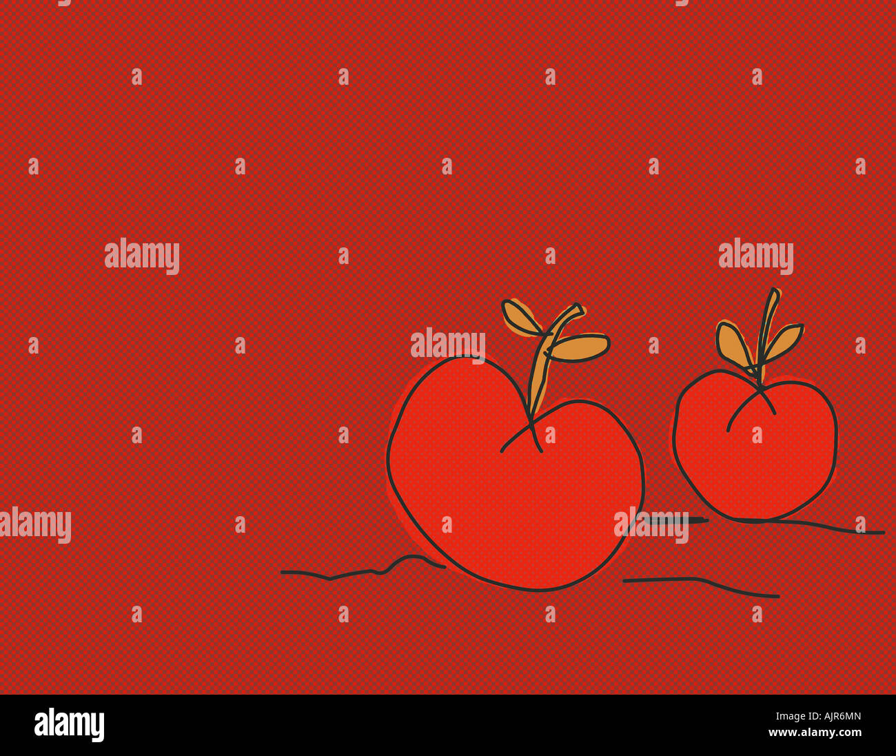 Illustration of two fruits Stock Photo