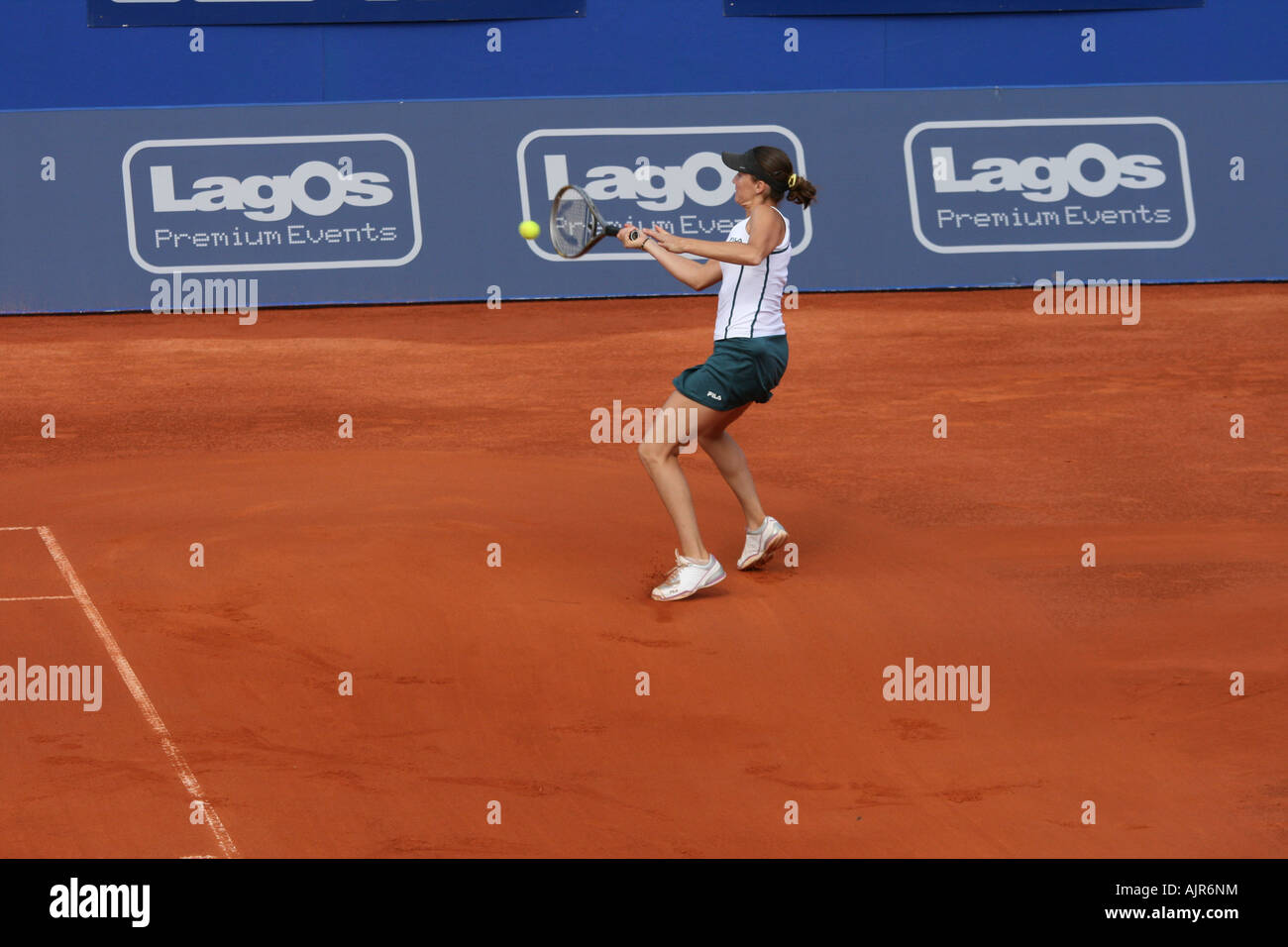Estoril Open 2007 - Women's 1st round qualifying - Iveta Benesova vs Conchita Martinez Granados Stock Photo