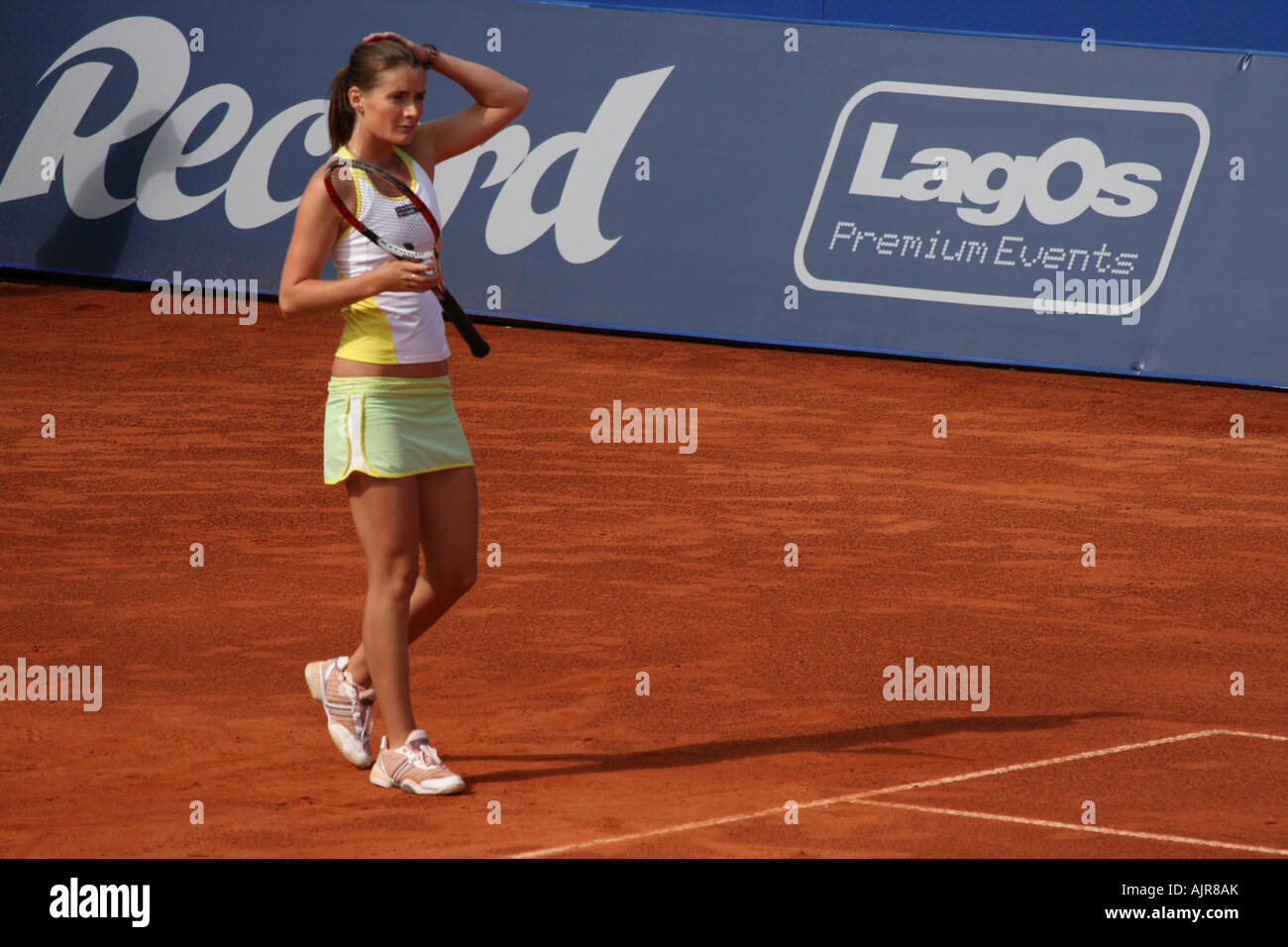 Estoril Open 2007 - Women's 1st round qualifying - Iveta Benesova vs Conchita Martinez Granados Stock Photo