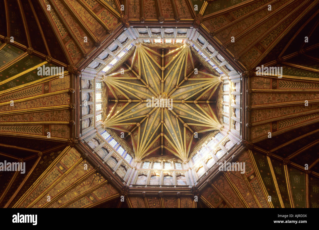 Ely Cathedral Lantern Tower Cambridgeshire Cambs 14th century English Medieval architecture England, East Anglia UK eight sided Stock Photo