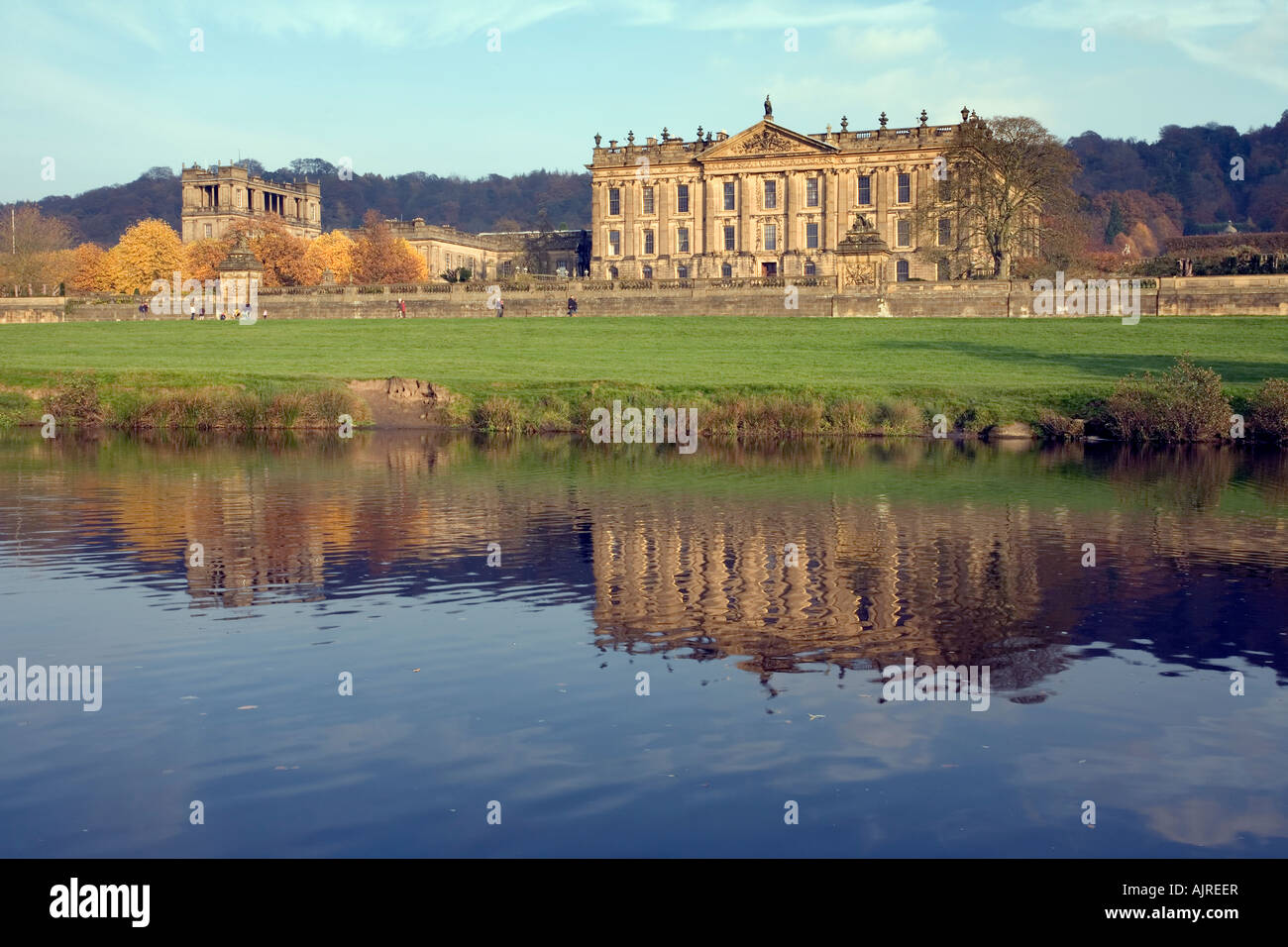 Chatsworth House, Derbyshire, England Stock Photo
