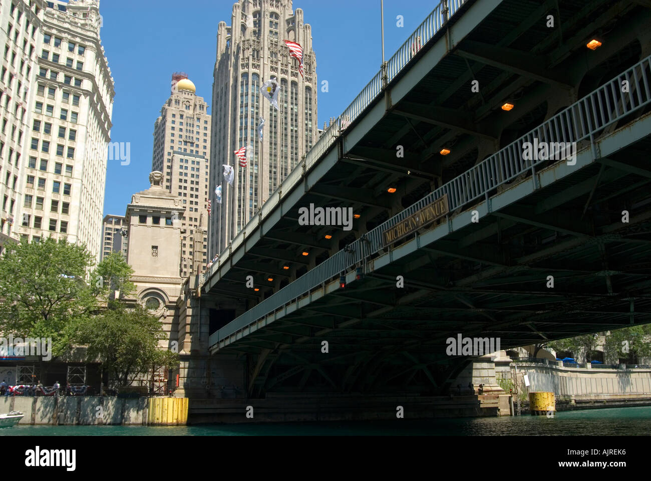 Chicago's Michigan Ave. Bridge Stock Photo