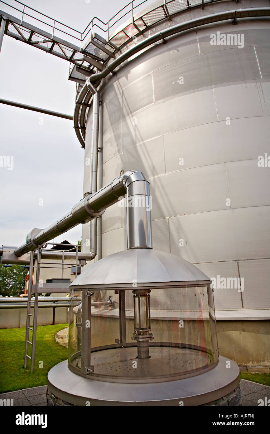 Water extraction pipe from the artesian at the Budvar brewery Ceske