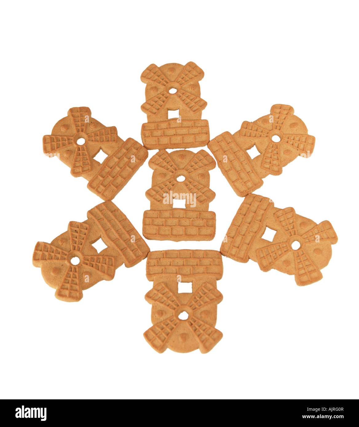 Swedish windmill cookies isolated on white background Stock Photo - Alamy