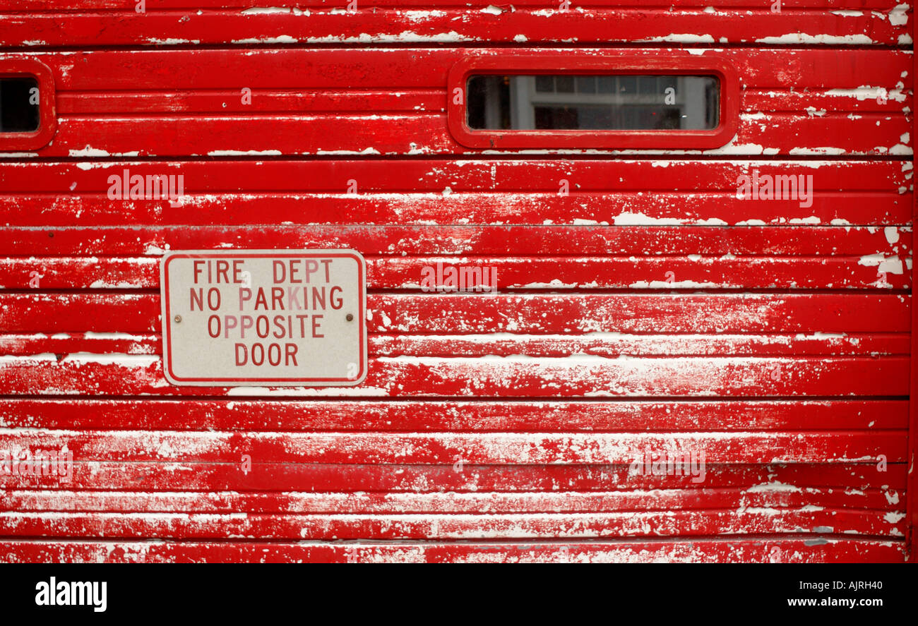 Red Door Red Paint Peeling Peel Garage Door No Parking Sign Sign