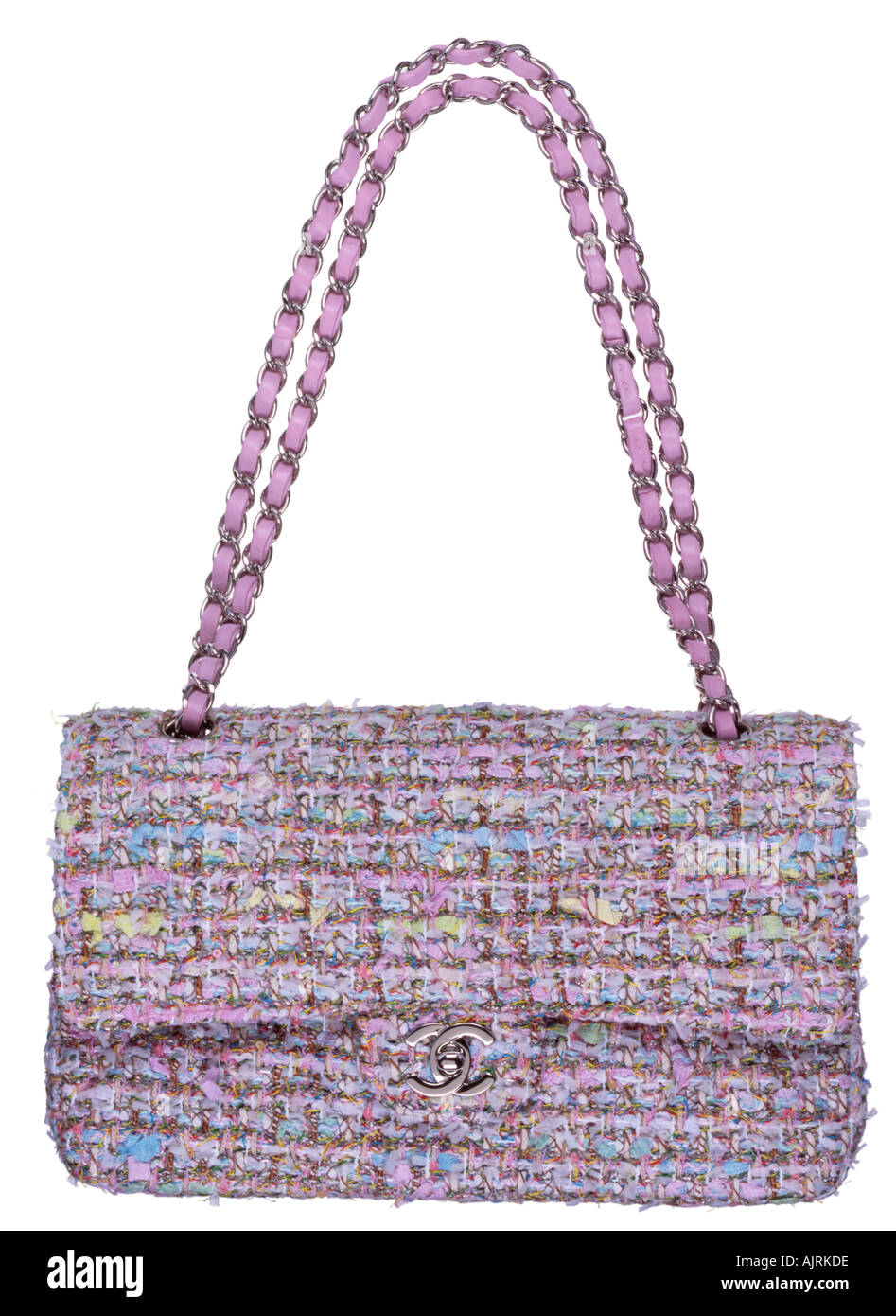 Women's tweed handbag by Chanel Stock Photo - Alamy