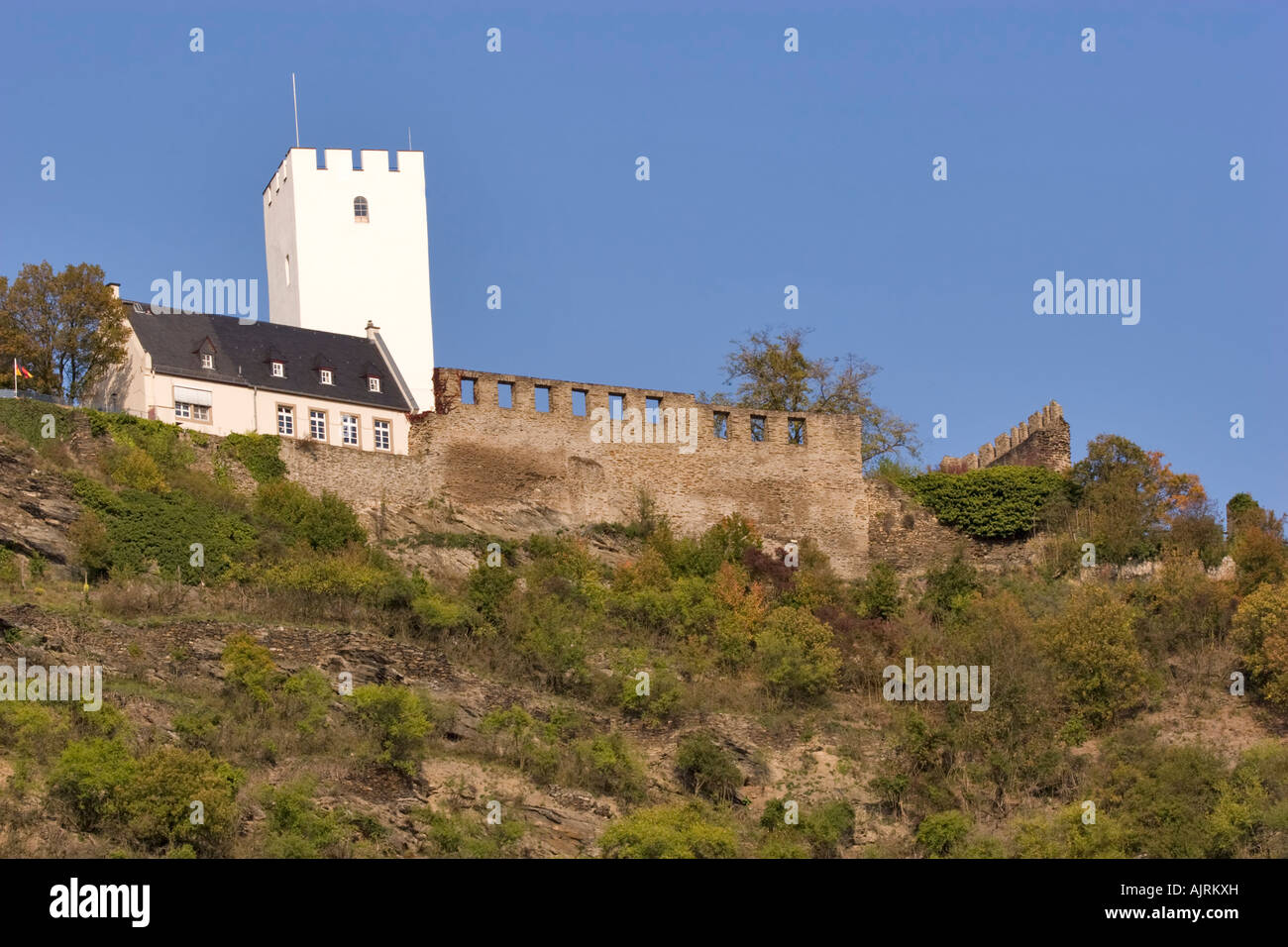 Sterrenberg castle and liebenstein at the middle rhine hi-res stock ...